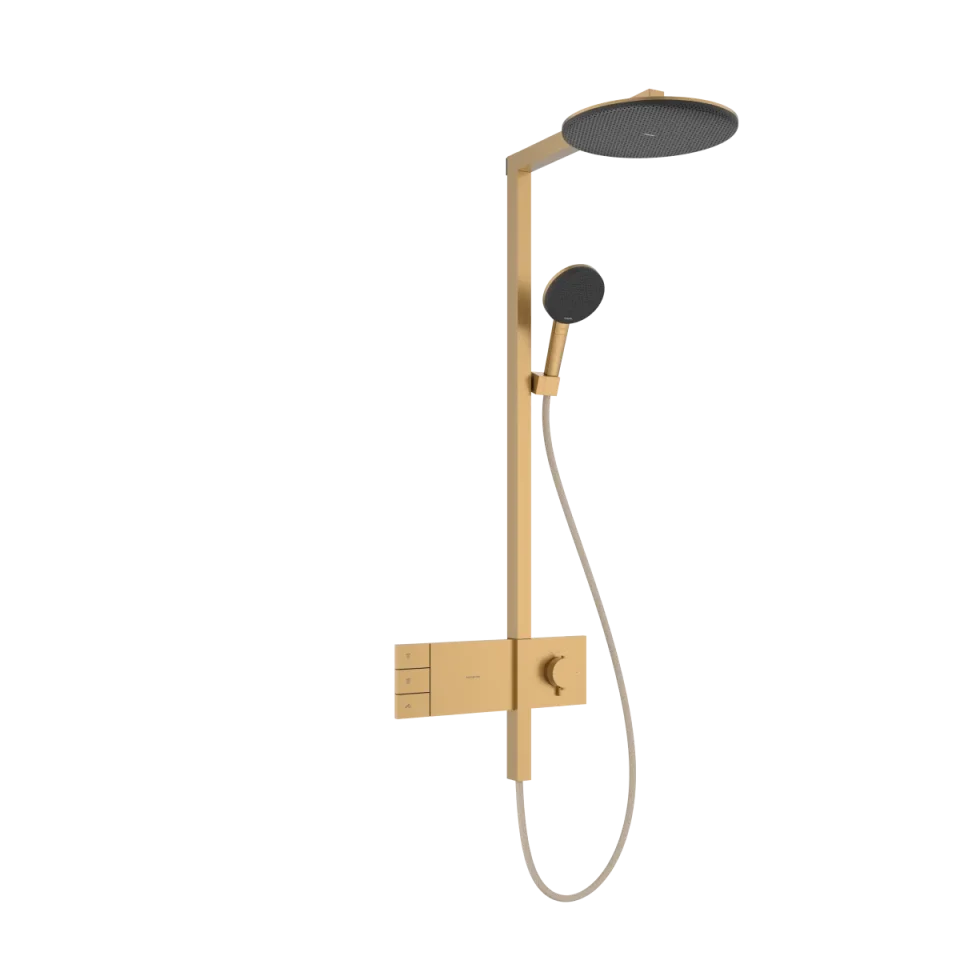 Hansgrohe Raindance Alive S Showerpipes With Thermostatic Mixer 1170 X 350 X 180mm Bronze - Brushed product image - Image 1