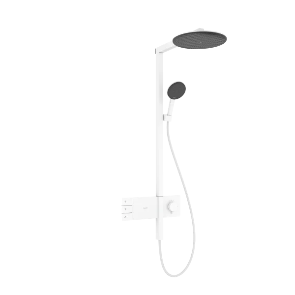Hansgrohe Raindance Alive S Showerpipes With Thermostatic Mixer 1170 X 350 X 180mm White - Matt