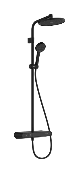 Hansgrohe Activera S Showerpipes With Thermostatic Mixer 1170 X 350 X 180mm Black - Matt