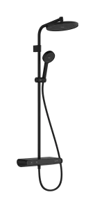 Hansgrohe Activera S Showerpipes With Thermostatic Mixer 1170 X 350 X 180mm Black - Matt