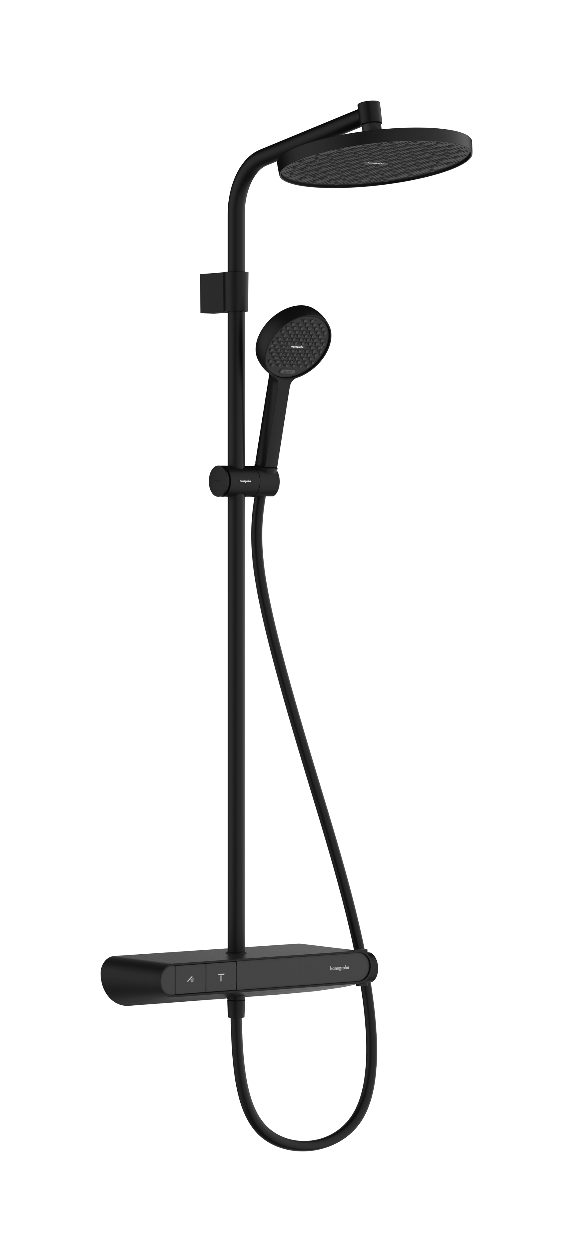 Hansgrohe Activera S Showerpipes With Thermostatic Mixer 1170 X 350 X 180mm Black - Matt