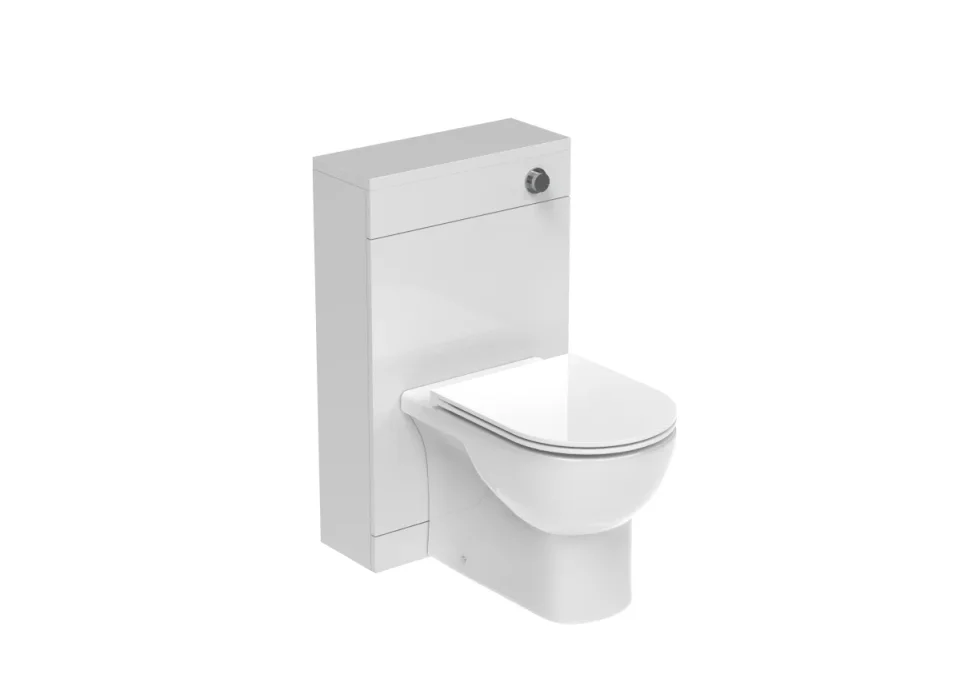 Saneux Austen 50cm Wc Unit - Gloss White detail view - Image 3
