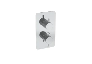 Saneux Cos 1 Way Thermostatic Shower Valve Kit - W/ Knurled Handle - Chrome