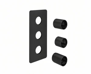 Saneux Cos 3 Way Shower Plate & Shrouds - Portrait - Satin Black