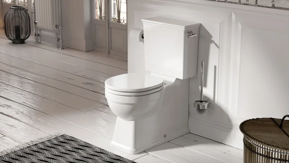 Saneux Cromwell Toilet Brush & Holder - Chrome detail view - Image 6
