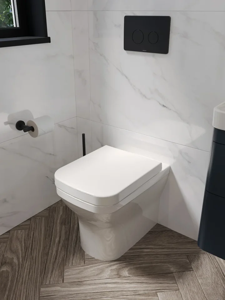 Saneux Indigo Back To Wall Wc Pan - Rimless detail view - Image 8