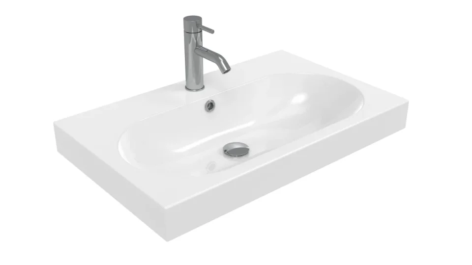 Saneux Austen 73x45cm Washbasin 1th detail view - Image 4
