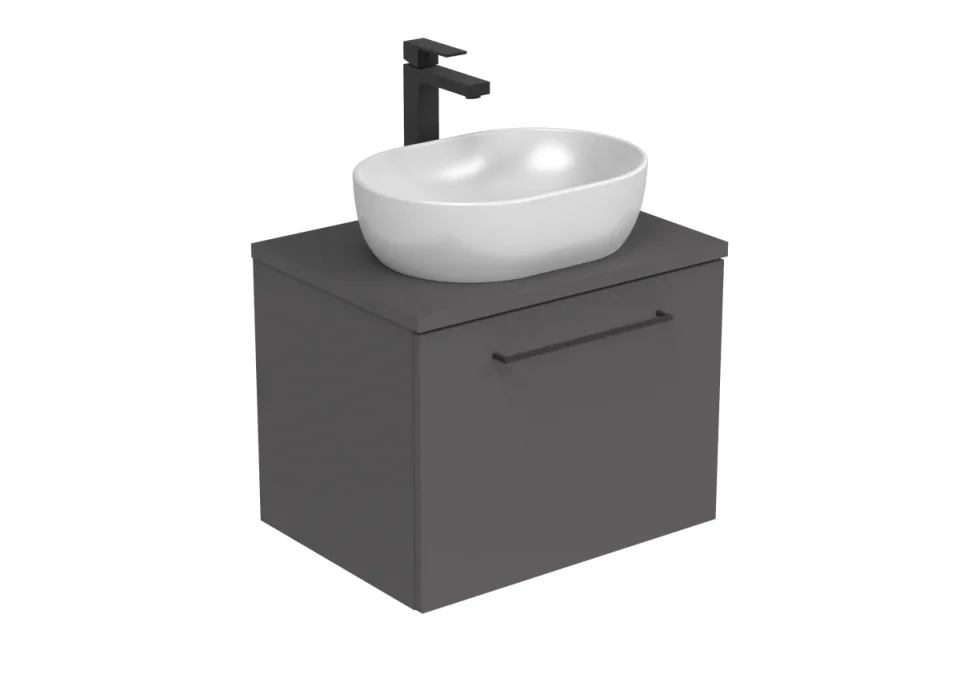 Saneux Austen 60cm Countertop - Matte Iron Grey detail view - Image 6