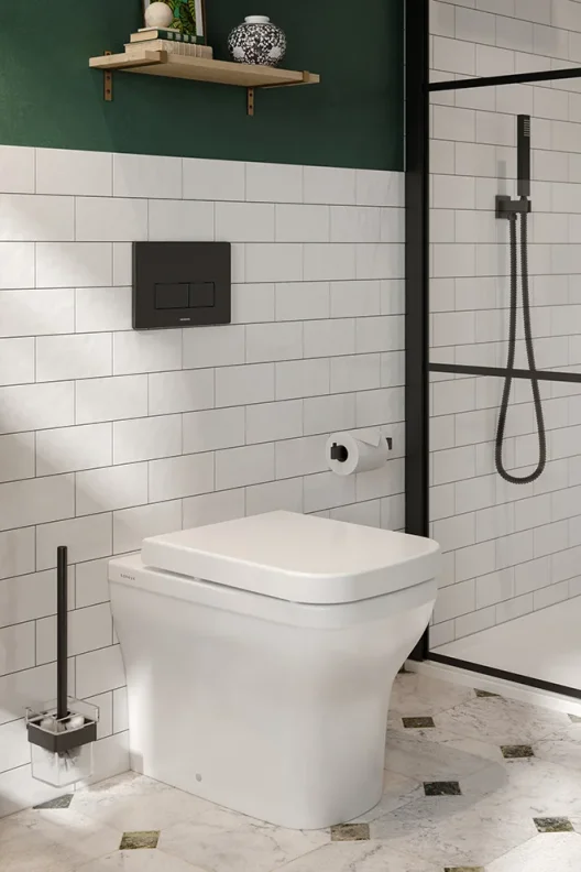 Saneux Indigo Back To Wall Wc Pan - Rimless detail view - Image 11