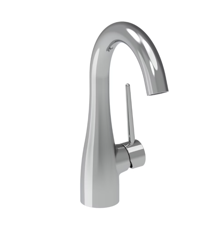 Saneux Eden Basin Mixer - Chrome detail view - Image 4