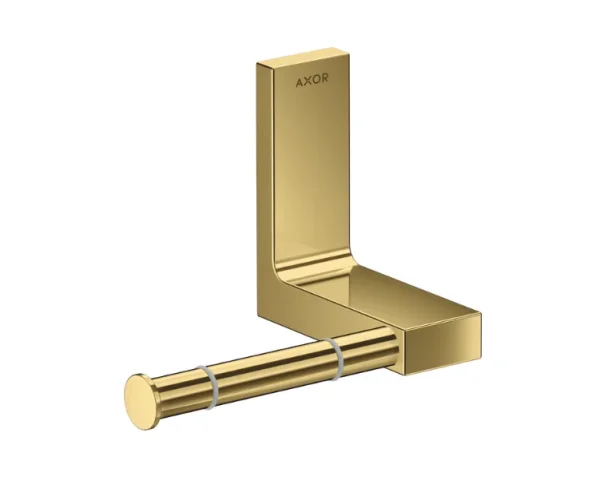 Axor Universal Rectangular Toilet Roll Holders 330 X 217 X 156mm Gold - Polished detail view - Image 2