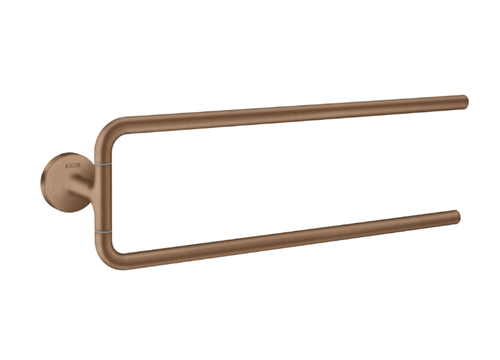 Axor Universal Circular Towel Holder 466 X 130 X 72mm Rose Gold/gold - Brushed detail view - Image 3