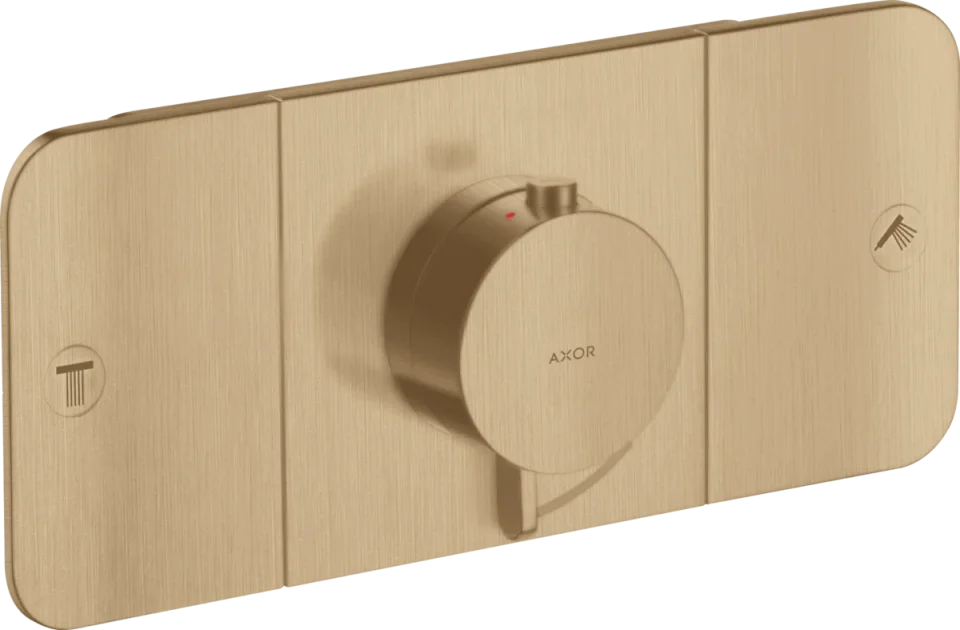 Axor One Thermostatic Shower Mixer Concealed 450 X 230 X 255mm Bronze - Brushed detail view - Image 1
