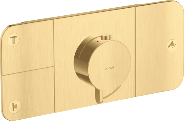 Axor One Thermostatic Module For Concealed Installation For 3 Outlets Brushed Gold Optic