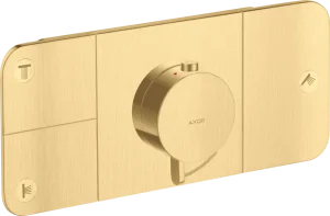 Axor One Thermostatic Module For Concealed Installation For 3 Outlets Brushed Gold Optic