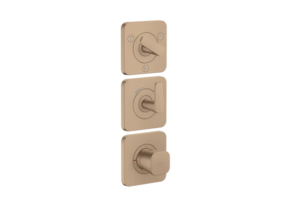 Axor Citterio C Thermostatic Shower Mixer Concealed 298.5 X 209 X 139mm Rose Gold/gold - Brushed