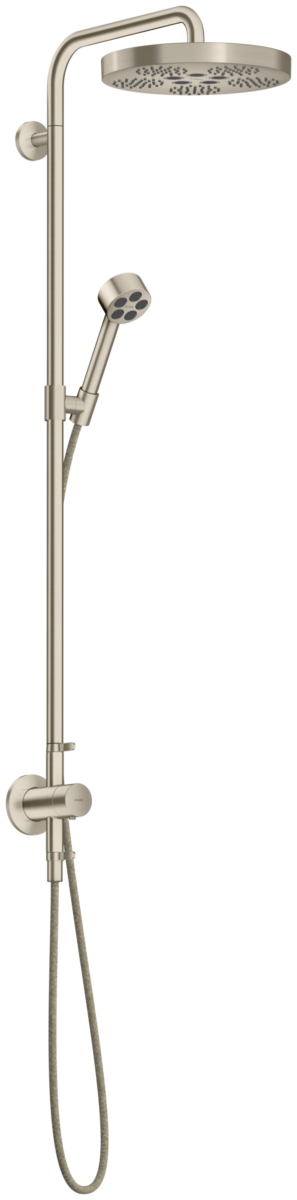 Axor One Showerpipes With Thermostatic Mixer 1015 X 350 X 170mm Nickel - Brushed