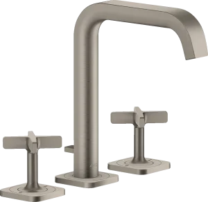 Axor Citterio E 3-hole Basin Mixer 170 With Escutcheons And Pop-up Waste Stainless Steel Optic