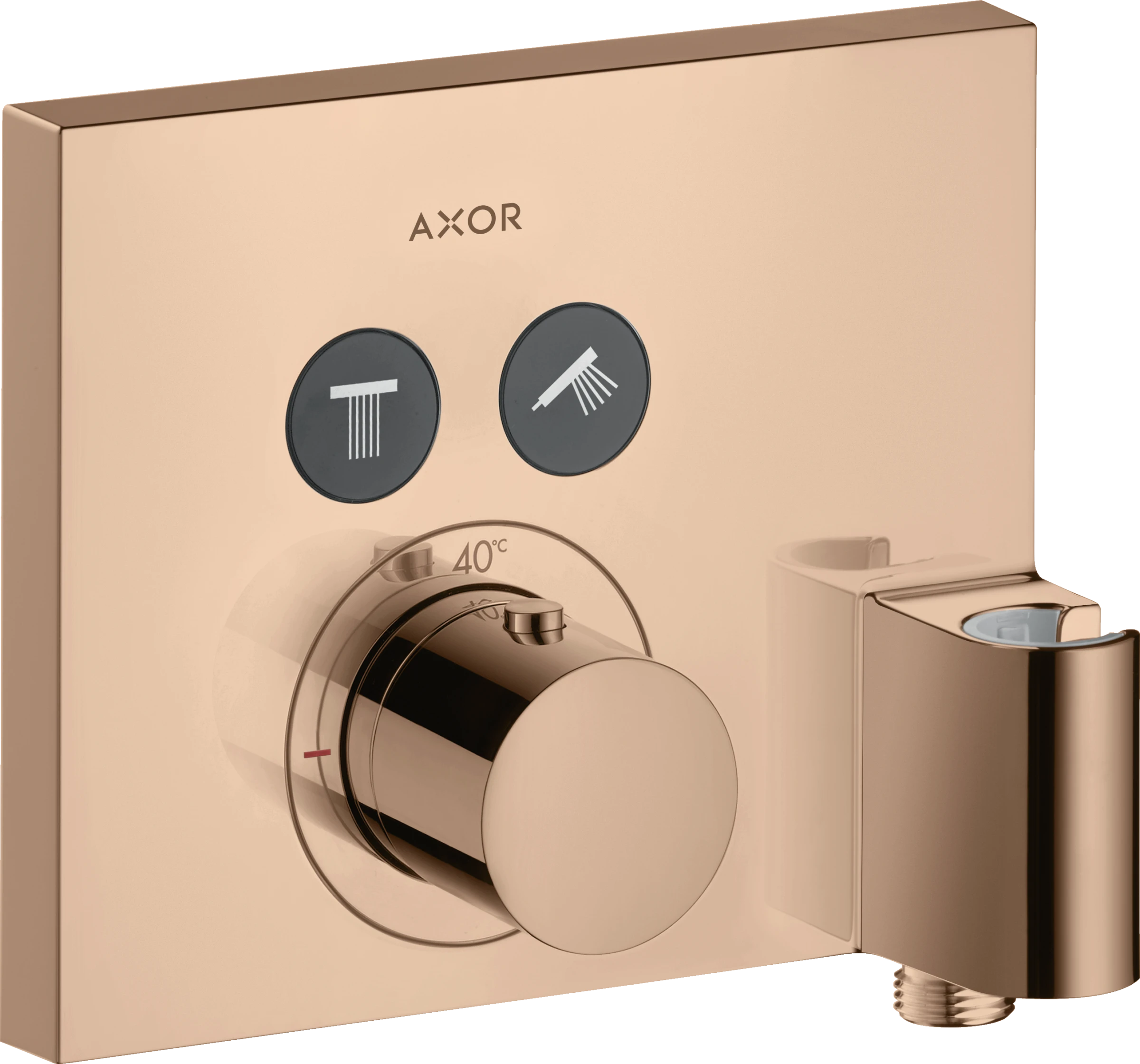 Axor Showerselect Thermostatic Mixer Square For Concealed Installation For 2 Outlets With Wall Outlet And Shower Holder