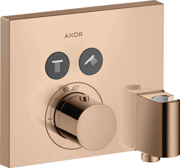 Axor Showerselect Thermostatic Mixer Square For Concealed Installation For 2 Outlets With Wall Outlet And Shower Holder
