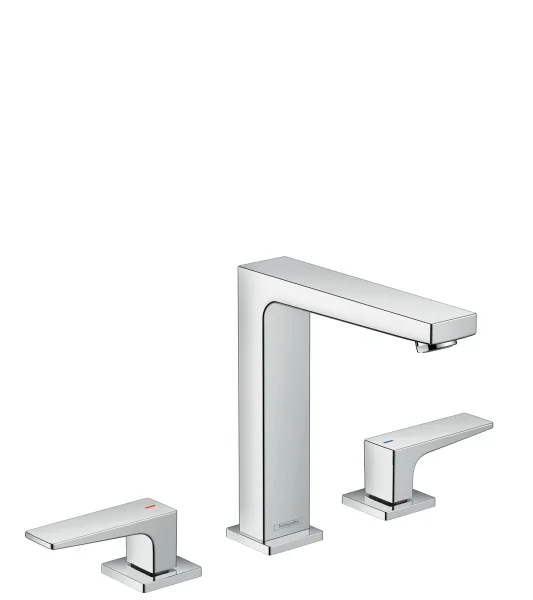 Hansgrohe Metropol 3-hole Basin Mixer 160 With Lever Handles And Push-open Waste Chrome