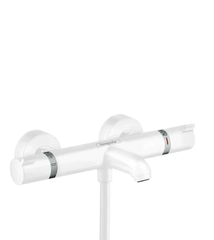 Hansgrohe Ecostat Comfort Thermostatic Bath Filler Mixer Exposed 363 X 226 X 101mm White - Matt product image - Image 1
