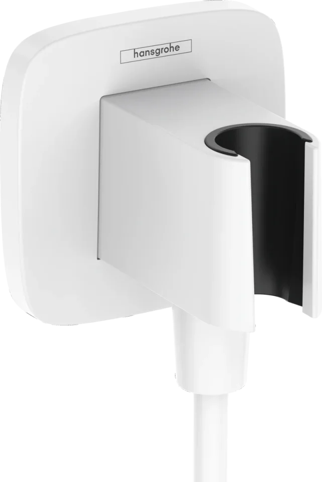 Hansgrohe Fixfit Q Wall Outlet 130 X 110 X 90mm White - Matt product image - Image 1