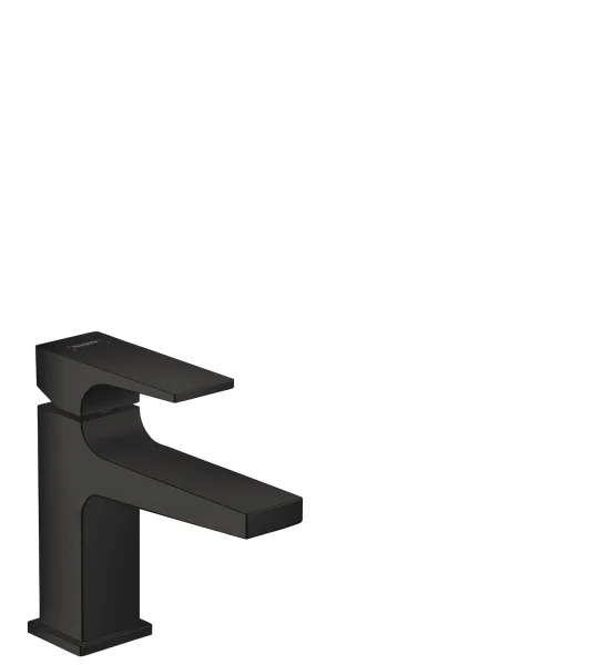 Hansgrohe Metropol Single Lever Basin Mixer 100 With Lever Handle For Handrinse Basins With Push-open Waste Set Matt Black