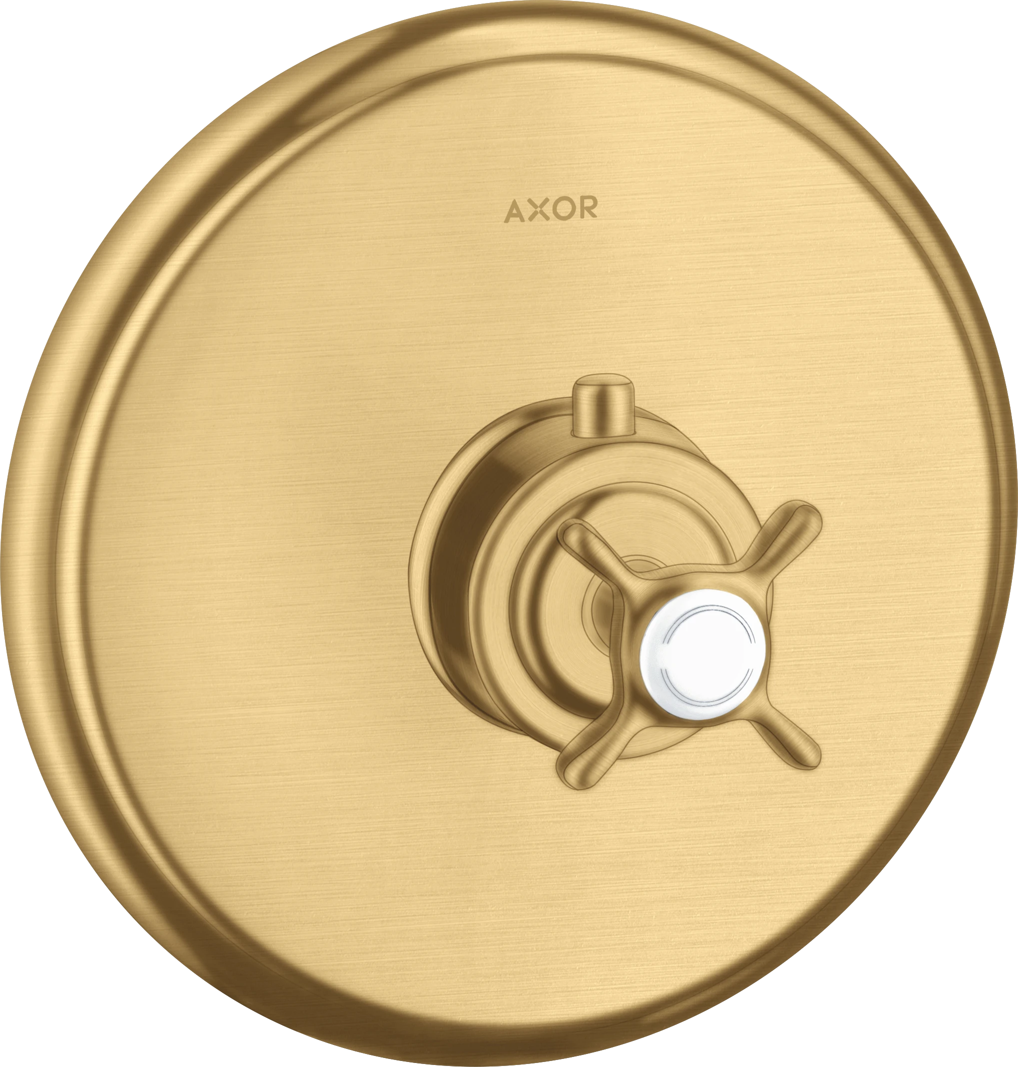Axor Montreux Thermostatic Mixer For Concealed Installation With Cross Handle Brushed Gold Optic