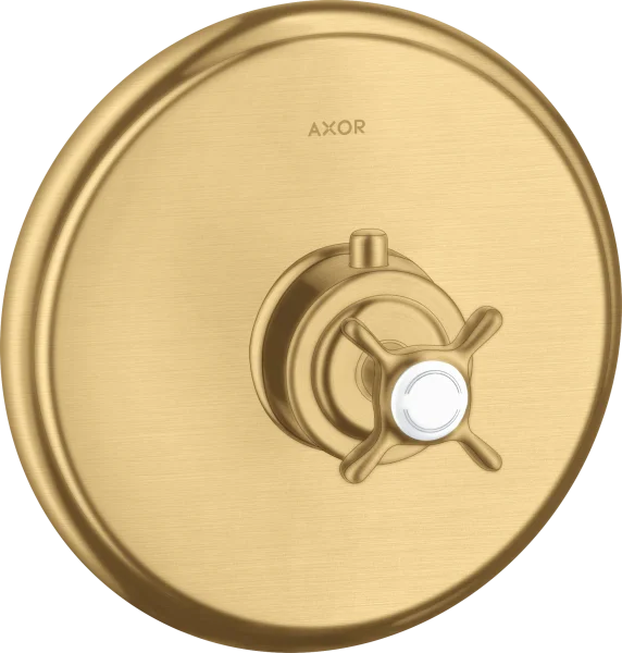 Axor Montreux Thermostatic Mixer For Concealed Installation With Cross Handle Brushed Gold Optic