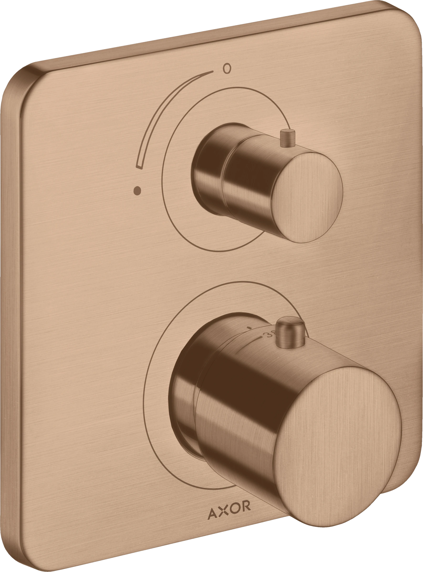 Axor Citterio M Thermostatic Shower Mixer Concealed 230 X 180 X 135mm Rose Gold/gold - Brushed