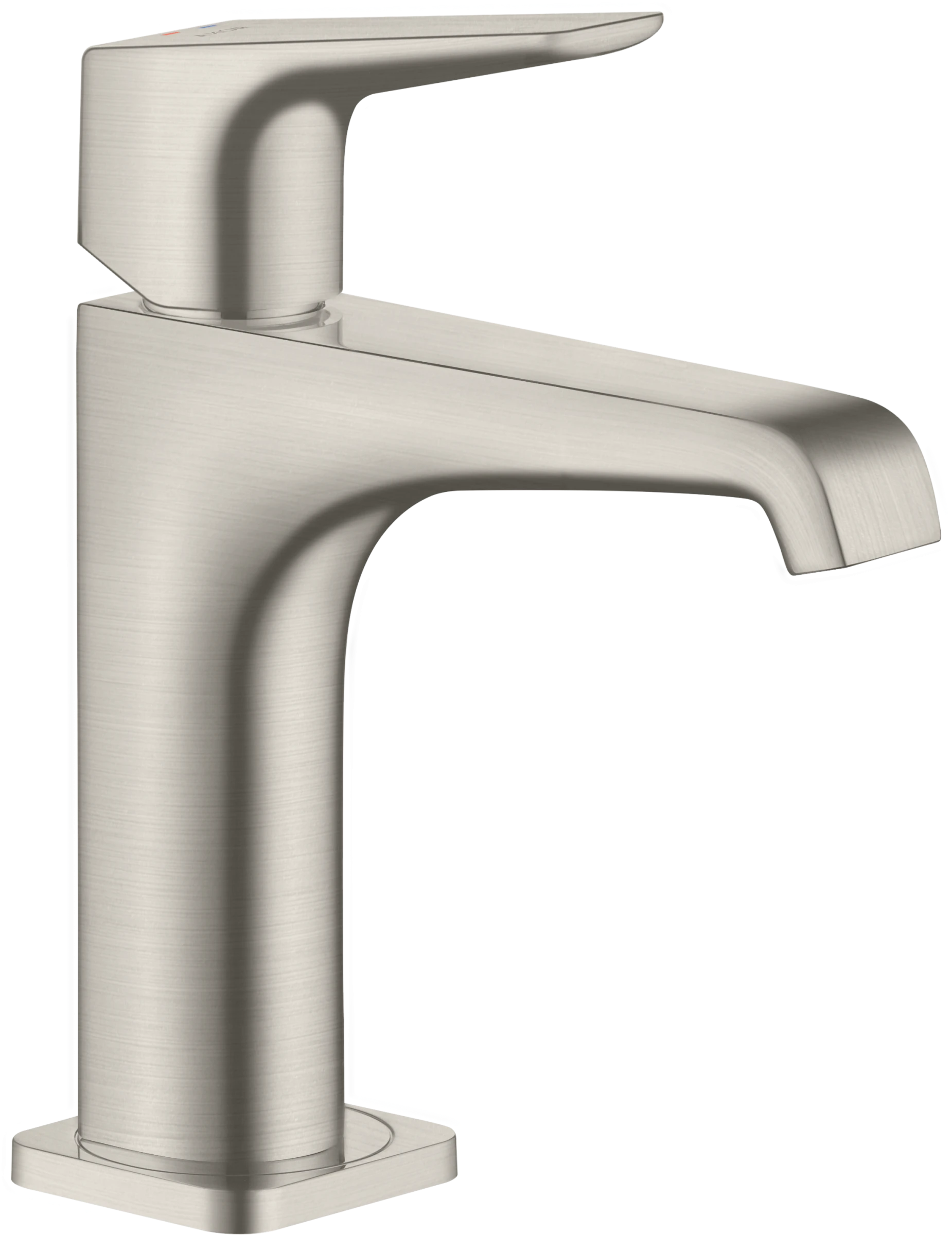 Axor Citterio E Single Lever Basin Mixer 130 With Lever Handle Without Waste Stainless Steel Optic