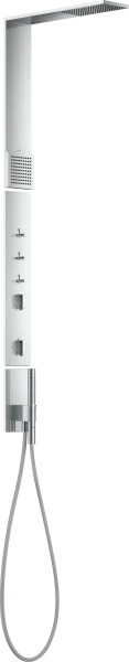Axor Showercomposition Shower Panel With Thermostat, Overhead Shower 110/220 1jet And Shoulder Shower Chrome