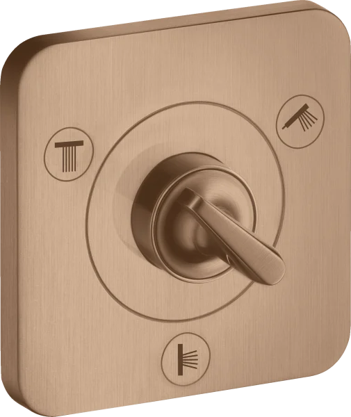 Axor Citterio E Manual Shut-off & Diverter Valves 300 X 206 X 136mm Rose Gold/gold - Brushed