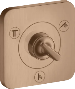 Axor Citterio E Manual Shut-off & Diverter Valves 300 X 206 X 136mm Rose Gold/gold - Brushed