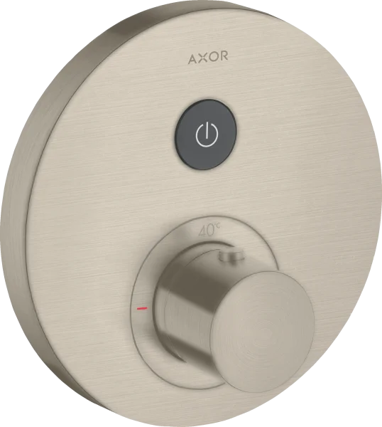 Axor Showerselect Thermostatic Mixer Round For Concealed Installation For 1 Outlet Brushed Nickel