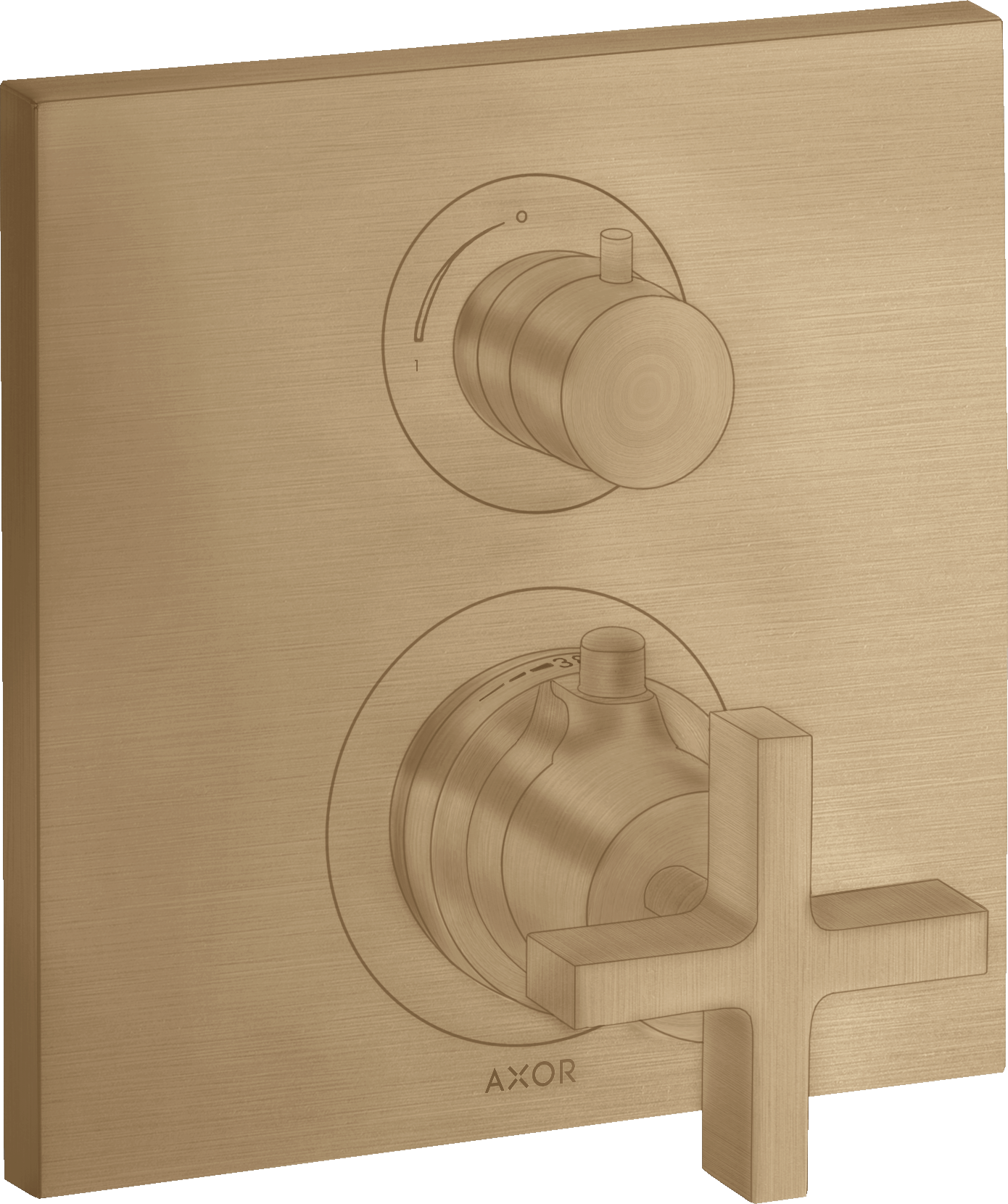 Axor Citterio Thermostatic Shower Mixer Concealed 217 X 187 X 135mm Bronze - Brushed