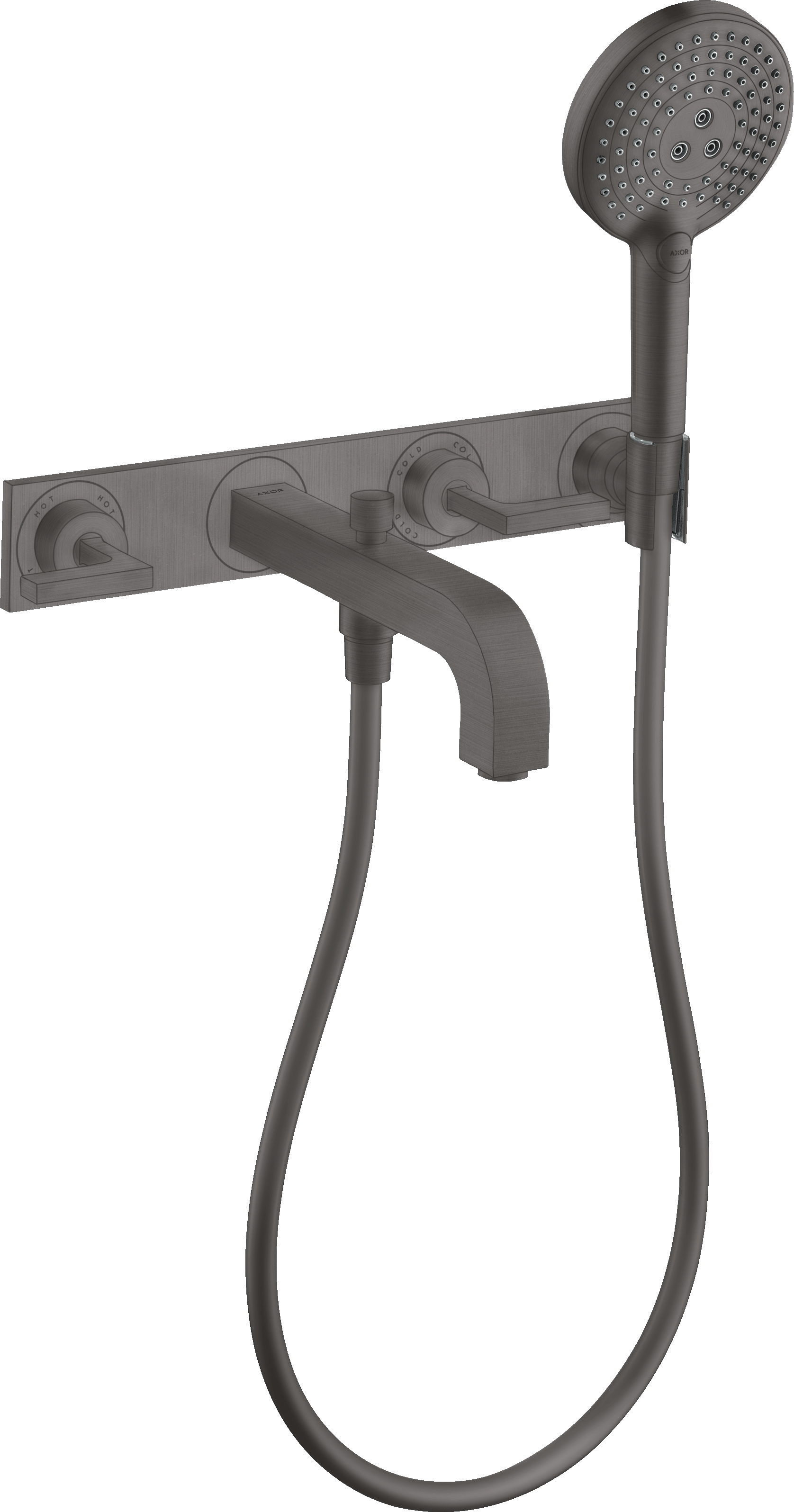 Axor Citterio Bath Mixers Concealed 504 X 263 X 128mm Gunmetal/chrome - Brushed