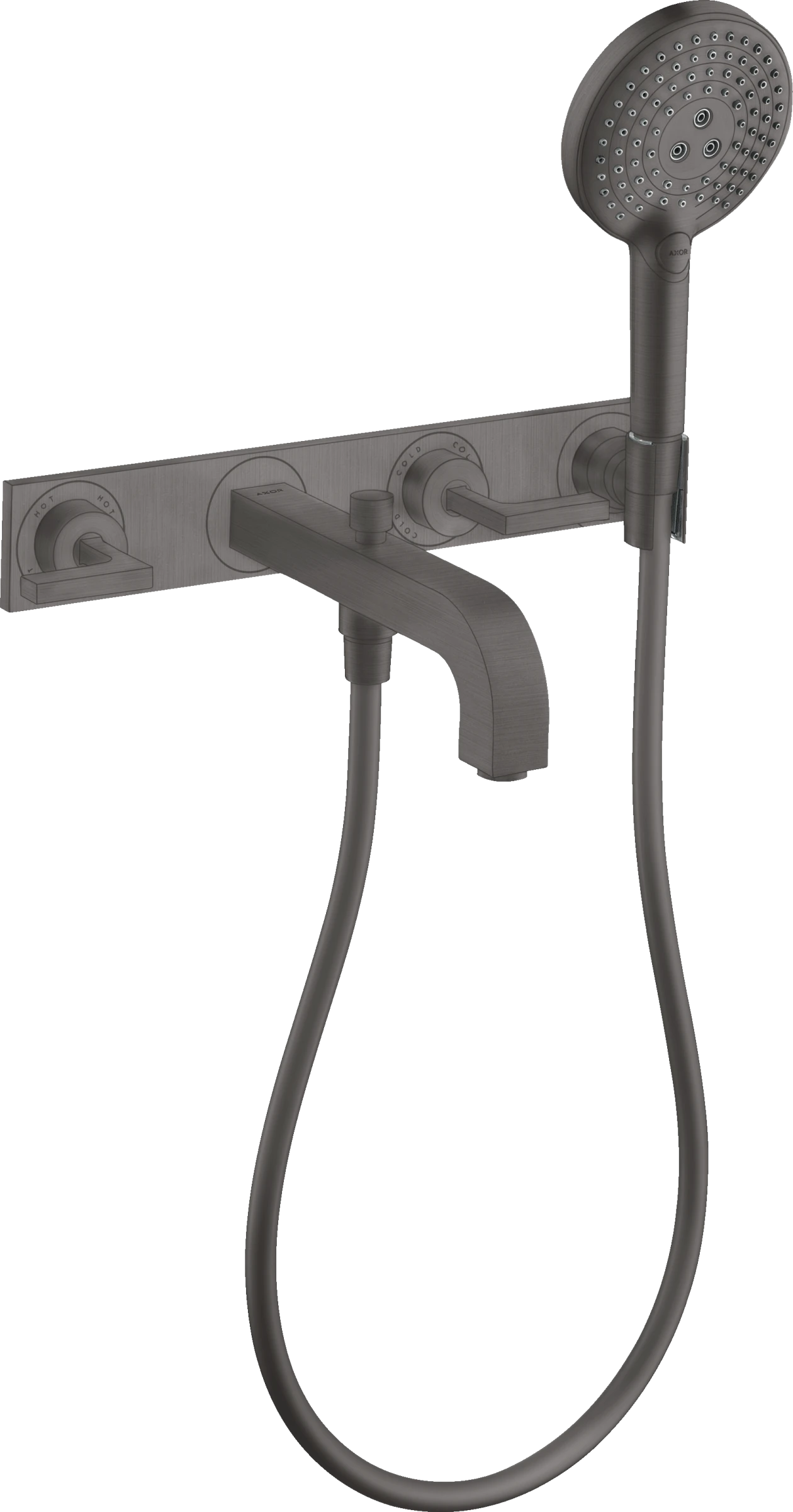 Axor Citterio Bath Mixers Concealed 504 X 263 X 128mm Gunmetal/chrome - Brushed