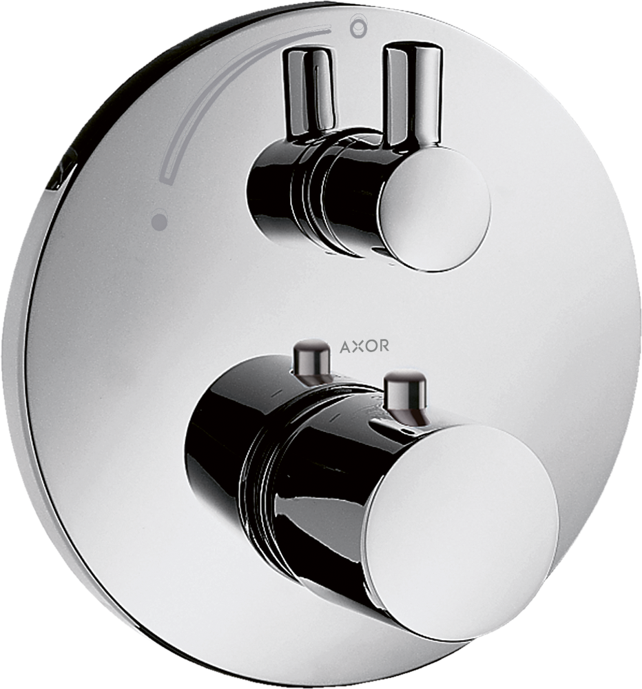 Axor Uno Thermostatic Shower Mixer Concealed 217 X 187 X 135mm Gunmetal/chrome - Polished