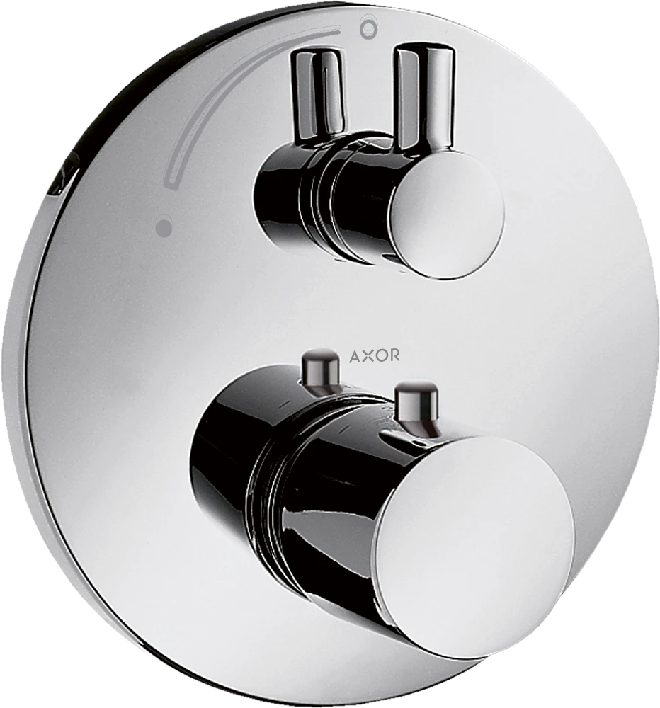 Axor Uno Thermostatic Shower Mixer Concealed 217 X 187 X 135mm Gunmetal/chrome - Polished