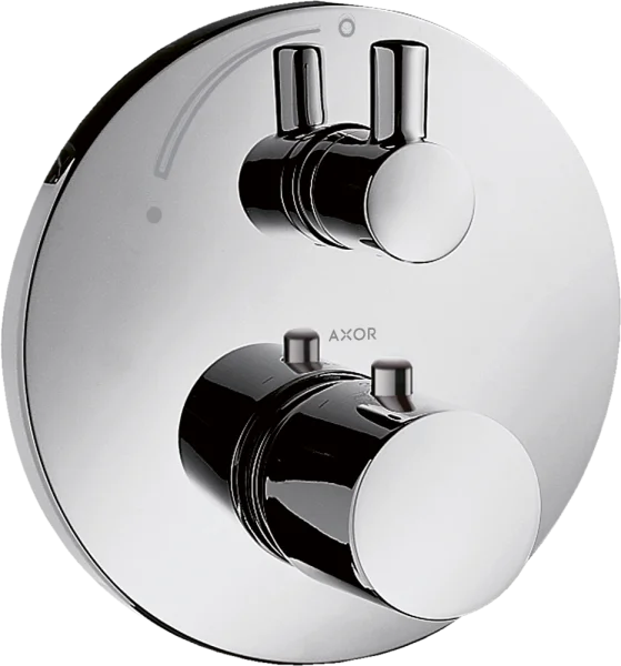 Axor Uno Thermostatic Shower Mixer Concealed 217 X 187 X 135mm Gunmetal/chrome - Polished