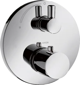 Axor Uno Thermostatic Shower Mixer Concealed 217 X 187 X 135mm Gunmetal/chrome - Polished
