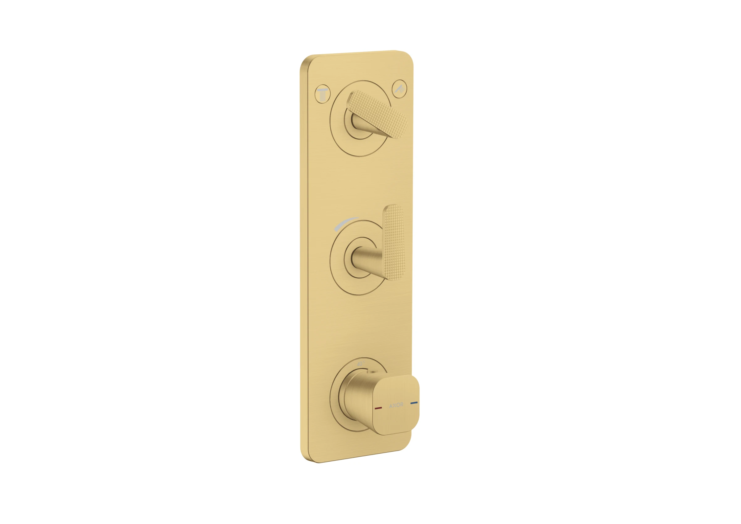 Axor Citterio C Thermostatic Shower Mixer Concealed 458 X 247 X 107mm Gold - Brushed