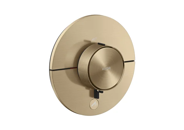 Axor Showerselect Id Thermostat Highflow For Concealed Installation Round For 1 Function And Additional Outlet Brushed Bronze