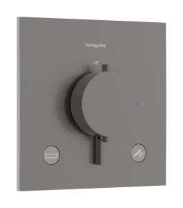 Hansgrohe Ecostat Comfort E Thermostatic Shower Mixer Concealed 262 X 233 X 168mm Gunmetal/chrome - Brushed