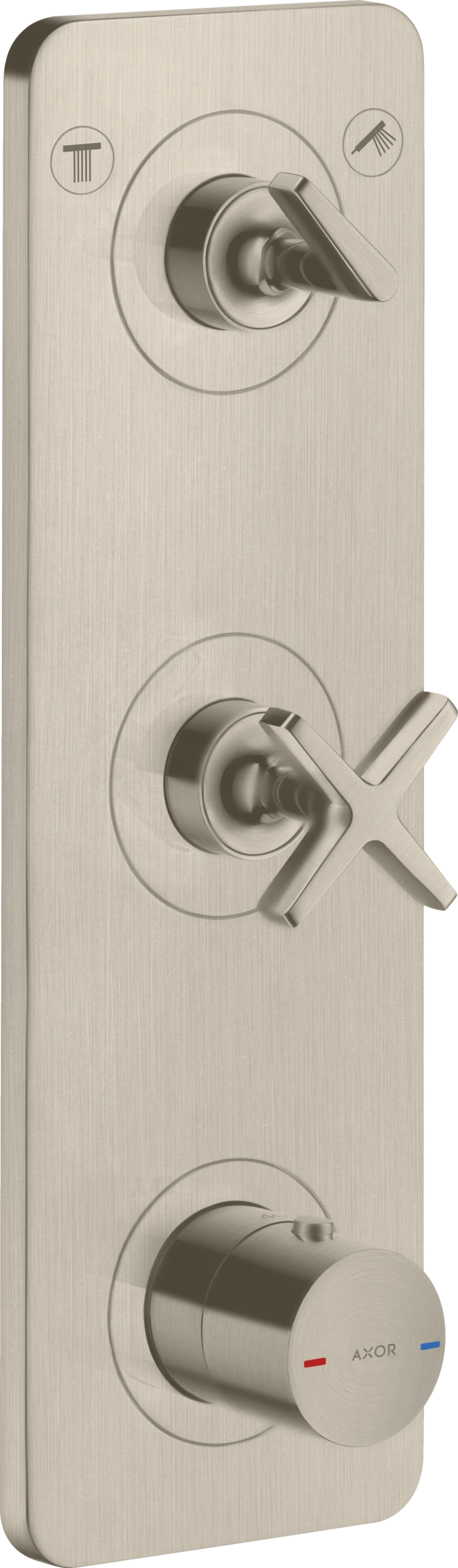 Axor Citterio E Thermostatic Shower Mixer Concealed 440 X 238 X 102mm Nickel - Brushed