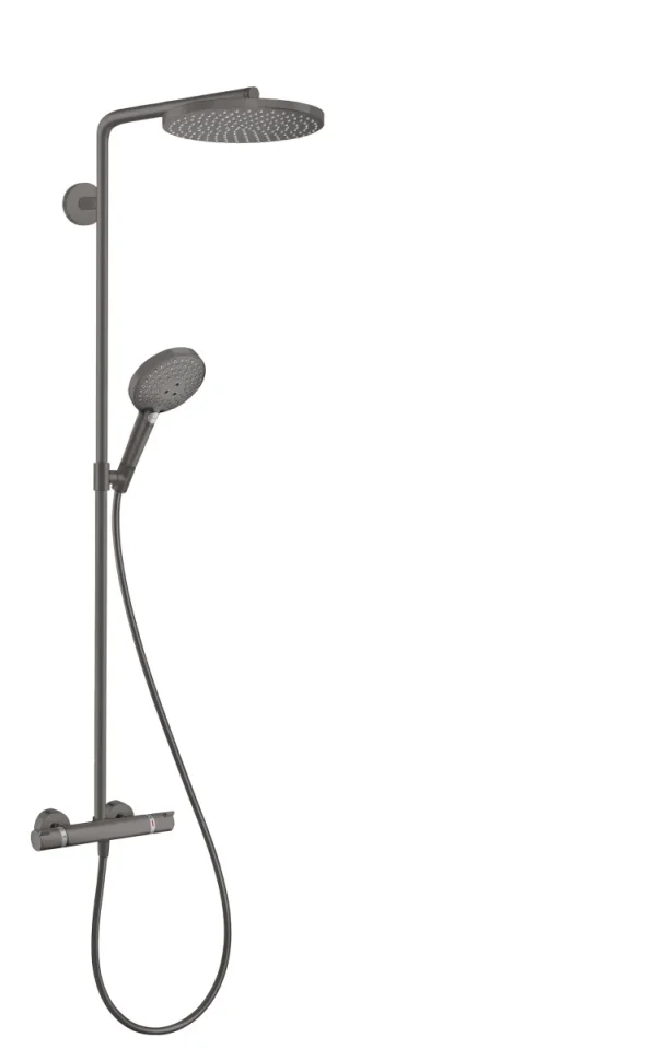 Hansgrohe Raindance Select S Showerpipes With Thermostatic Mixer 1100 X 359 X 115mm Gunmetal/chrome - Brushed product image - Image 1