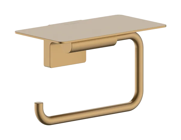 Hansgrohe Addstoris S Toilet Roll Holder With Shelf Brushed Bronze