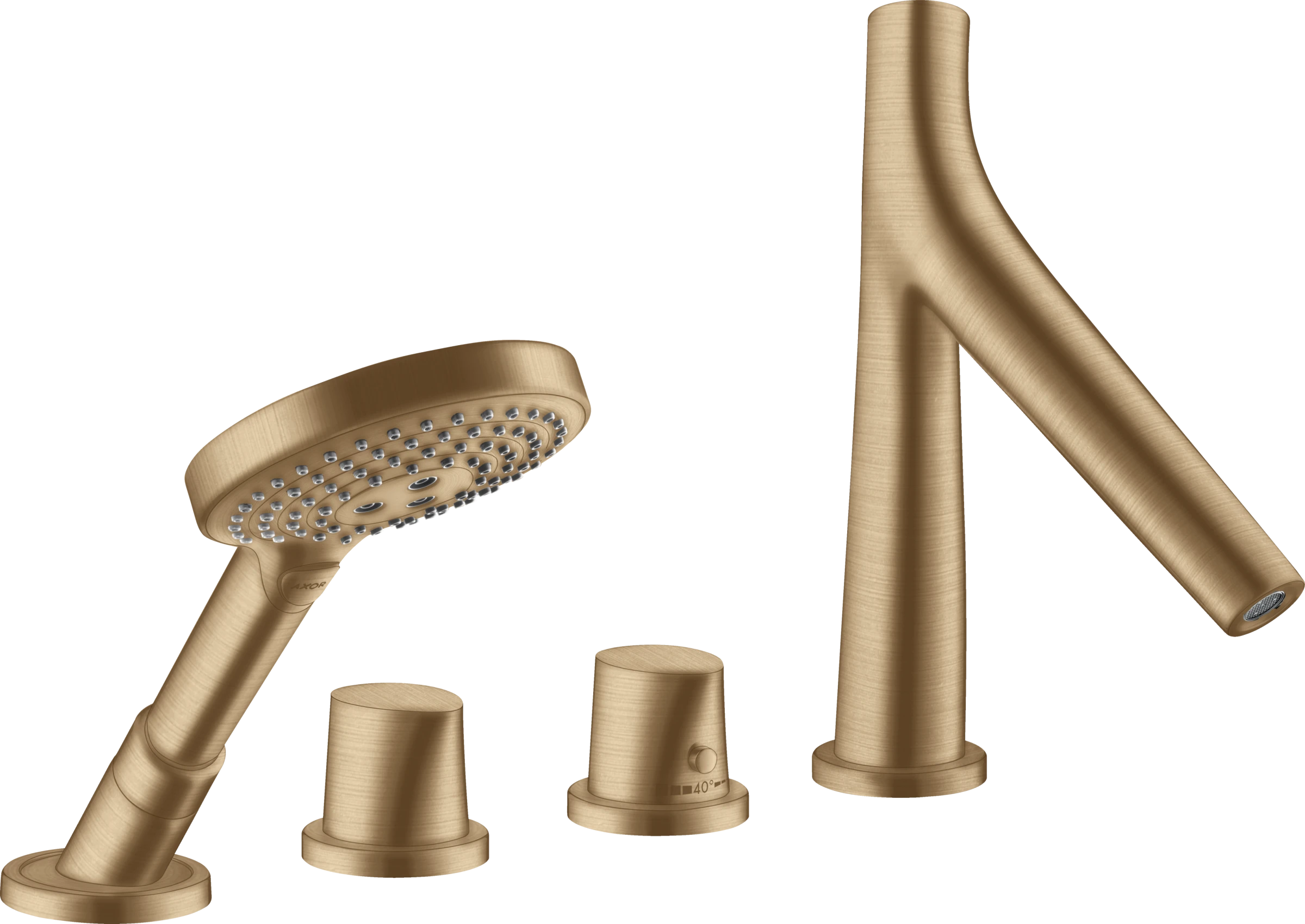 Axor Starck Organic Thermostatic Bath Filler Concealed 504 X 263 X 128mm Bronze - Brushed